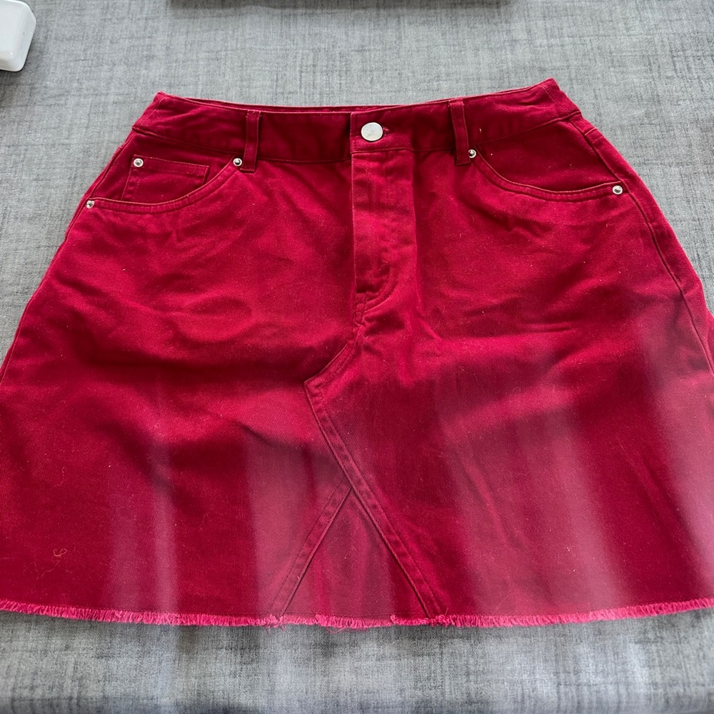 Red forever 21 small mini skirt